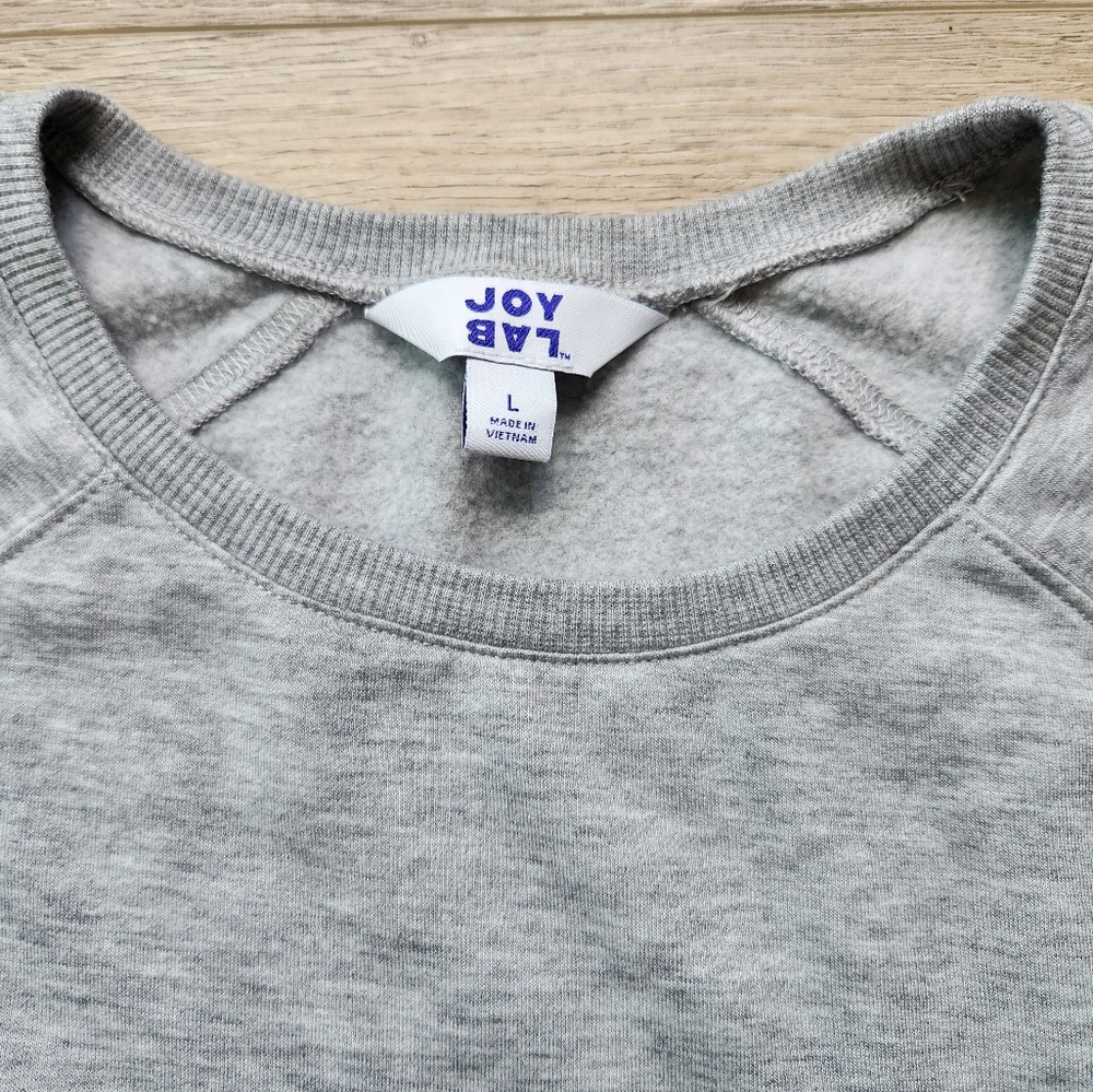 JoyLab Gray Cold Shoulder Sweater Top Womens Size Large Modal Lightweight Casual - Picture 5 of 10